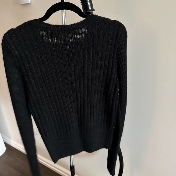 Rachel Roy Size 4 Black Knit and Gold Sequin Sweater - Picture 3 of 3